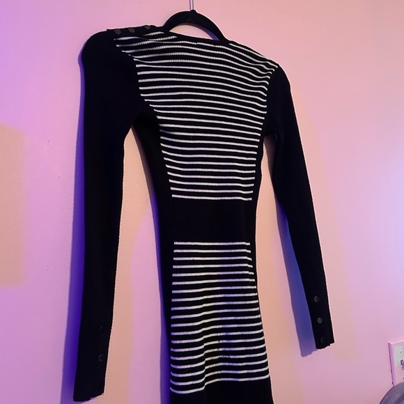 Cache Black and White Striped Mini Dress - Picture 4 of 4